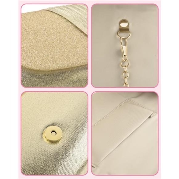 Clutch Purses Formal Party Clutch Bags Sparkling Shoulder Envelope Handbags - Picture 4 of 6